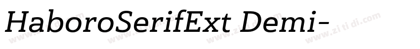 HaboroSerifExt Demi字体转换